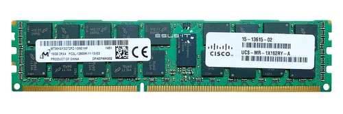 Mémoire RAM 1x 16GB Micron ECC REGISTERED DDR3 2Rx4 1600MHz PC3-12800 RDIMM | MT36KSF2G72PZ-1G6