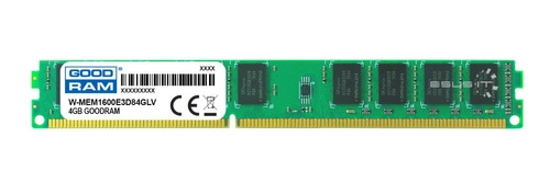 Mémoire RAM 1x 4GB GoodRAM ECC UNBUFFERED DDR3 2Rx8 1600MHz PC3-12800 UDIMM | W-MEM16E3D84GLV