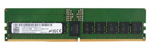 Mémoire RAM 1x 32GB Micron 2Rx8 PC5-51200 DDR5 6000MHz 1.1V ECC REGISTERED | MTC20F2085S1RC64BD2R