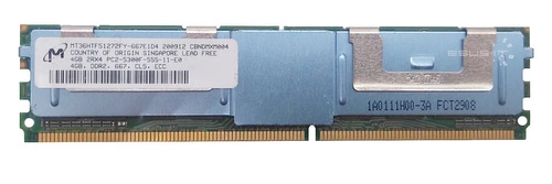 Mémoire RAM 1x 4GB Micron FULLY BUFFERED DDR2 667MHz PC2-5300 FULLY BUFFERED | MT36HTF51272FY-667