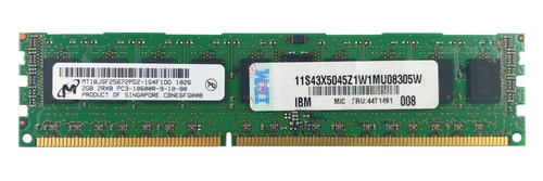 Mémoire RAM 1x 2GB ELPIDA ECC REGISTERED DDR3 1333MHz PC3-10600 RDIMM | MT18JSF25672PDZ-1G4