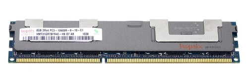 Mémoire RAM 1x 8GB Hynix ECC REGISTERED DDR3 1333MHz PC3-10600 RDIMM | HMT31GR7BFR4C-H9