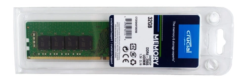 Mémoire RAM 1x 32GB Crucial NON-ECC UNBUFFERED DDR4 2666MHz PC4-21300 UDIMM | CT32G4DFD8266