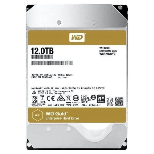 Disque dur Western Digital GOLD 3.5'' HDD 12000GB 7200RPM SATA 6Gb/s 256MB | WD121KRYZ