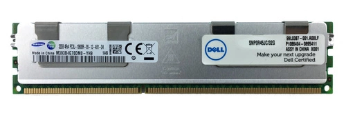 Mémoire RAM 1x 32GB DELL PowerEdge & Precision Workstation DDR3 1333MHz ECC REGISTERED DIMM | SNP0R45JC/32G