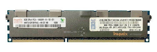 Mémoire RAM 1x 8GB Hynix ECC REGISTERED DDR3 1333MHz PC3-10600 RDIMM | HMT31GR7BFR4C-H9
