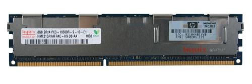 Mémoire RAM 1x 8GB Hynix ECC REGISTERED DDR3 1333MHz PC3-10600 RDIMM | HMT31GR7AFR4C-H9