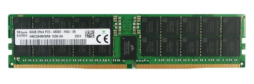 Mémoire RAM 1x 64 GB Hynix ECC REGISTERED DDR5 2Rx4 4800MHz PC5-38400 RDIMM | HMCG94MEBRA103N