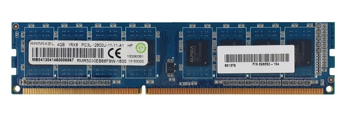 Mémoire RAM 1x 4GB Ramaxel NON-ECC UNBUFFERED DDR3 1600MHz PC3-12800 UDIMM | RMR5030EB68F9W