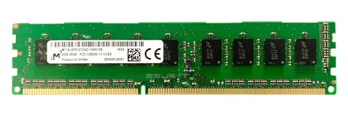 Mémoire RAM 1x 4GB Micron ECC UNBUFFERED DDR3 1600MHz PC3-12800 UDIMM | MT18KSF51272AZ-1G6