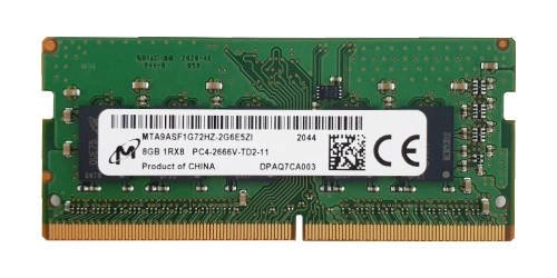 Mémoire RAM 1x 8GB Micron SO-DIMM DDR4 2666MHz PC4-21300 | MTA9ASF1G72HZ-2G6 