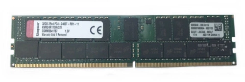 Mémoire RAM 1x 32GB Kingston ECC REGISTERED DDR4 2Rx4 2400MHz PC4-19200 RDIMM | KVR24R17D4/32I
