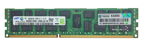 Mémoire RAM 1x 4GB Samsung ECC REGISTERED DDR3 1333MHz PC3-10600 RDIMM | M393B5170GB0-CH9