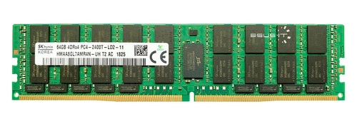 Mémoire RAM 1x 64GB Hynix ECC LOAD REDUCED DDR4 4Rx4 2400MHz PC4-19200 LRDIMM | HMAA8GL7AMR4N-UH 