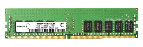 Mémoire RAM 1x 32GB ESUS IT ECC UNBUFFERED DDR4 2Rx4 2133MHz PC4-17000 UDIMM | ESUD42133ED4/32G