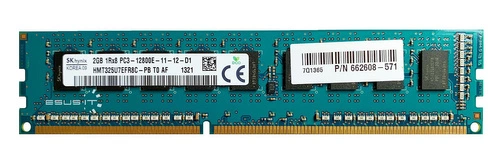 Mémoire RAM 1x 2GB Hynix ECC UNBUFFERED DDR3 1Rx8 1600MHz PC3-12800 UDIMM | HMT325U7EFR8C-PB