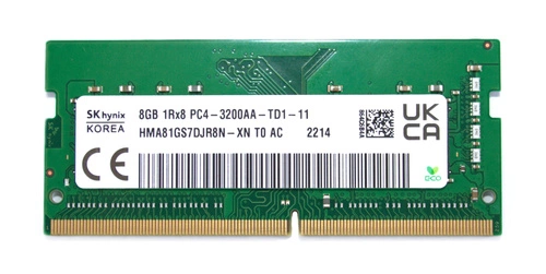 Mémoire RAM 1x 8GB Hynix DDR4 1Rx8 3200MHz PC4-25600 SO-DIMM ECC  | HMA81GS7DJR8N-XN