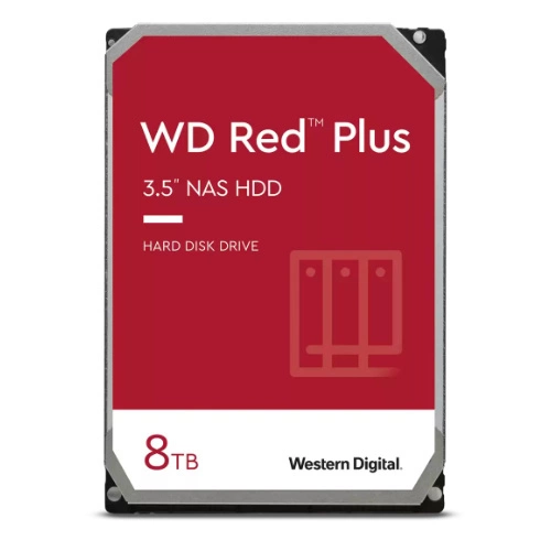 Disque dur Western Digital  RED PLUS 3.5'' HDD 8TB 5400RPM SATA 6Gb/s 256MB | WD80EFZZ