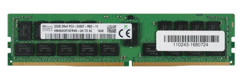 Mémoire RAM 1x 32GB Hynix ECC REGISTERED DDR4 2Rx4 2400MHz PC4-19200 RDIMM | HMA84GR7AFR4N-UH