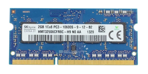 Mémoire RAM 1x 2GB Hynix SO-DIMM DDR3 1333MHz PC3-10600 | HMT325S6CFR8C-H9