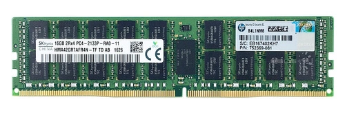Mémoire RAM 1x 16GB Hynix ECC REGISTERED DDR4 2133MHz PC4-17000 RDIMM | HMA42GR7AFR4N-TF