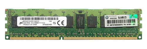 Mémoire RAM 1x 8GB Micron ECC REGISTERED DDR3 1600MHz PC3-12800 RDIMM | MT18JSF1G72PZ-1G6 