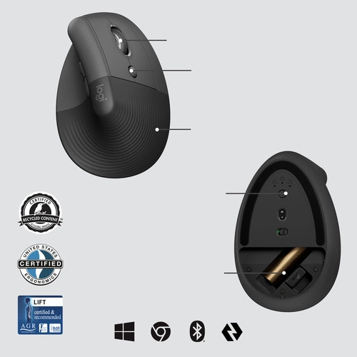 Sans fil souris Logitech Lift for Business 910-006494