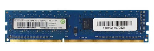 Mémoire RAM 1x 4GB Ramaxel NON-ECC UNBUFFERED DDR3 1600MHz PC3-12800 UDIMM | RMR5030EF68F9W