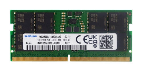 Mémoire RAM 1x 16 GB Samsung SO-DIMM DDR5 4800MHz PC5-38400 | M425R2GA3BB0-CQK