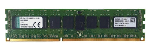 Mémoire RAM 1x 8GB Kingston ECC REGISTERED DDR3 1333MHz PC3-10600 RDIMM | KVR13R9D8/8