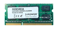 Mémoire RAM 1x 4GB 2-POWER SO-DIMM DDR3 1066MHz PC3-8500 | MEM5003A