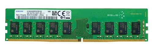 Mémoire RAM 1x 8GB Samsung ECC UNBUFFERED DDR4 1Rx8 2400MHz PC4-19200 UDIMM | M391A1K43BB1-CRC