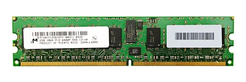 Mémoire RAM 1x 2GB Micron ECC REGISTERED DDR2 1Rx4 800MHz PC2-6400 RDIMM | MT18HTF25672PY-80EG1