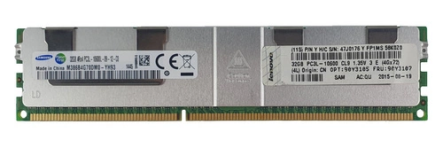 Mémoire RAM 1x 32GB Samsung LOAD REDUCED DDR3 1333MHz PC3-10600 LRDIMM | M386B4G70DM0-YH9