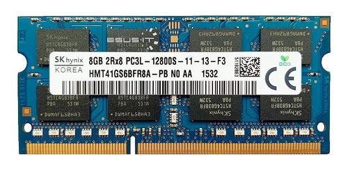 Mémoire RAM 1x 8GB Hynix SO-DIMM DDR3 1600MHz PC3-12800 | HMT41GS6BFR8A-PB
