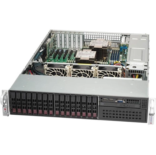 Plateforme serveur Supermicro 2U 221P-C9R SYS-221P-C9R Intel x 2 DDR5 x 16 16 x 2.5" SATA/SAS/NVME PSU 1+1