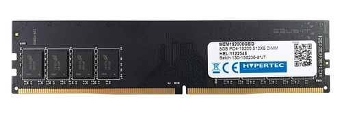 Mémoire RAM 1x 8GB HYPERTEC NON-ECC UNBUFFERED DDR4 2400MHz PC4-19200 UDIMM | MEM192008GBD