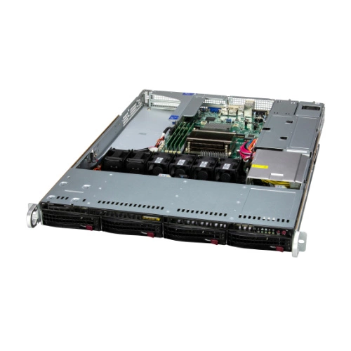 Plateforme serveur Supermicro 1U 511R-W SYS-511R-W Intel x 1 DDR5 x 4 4 x 3.5" SATA/SAS/NVME PSU 1+0
