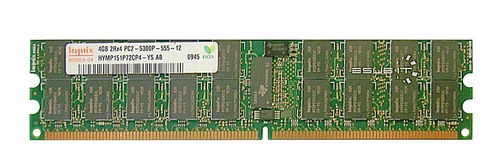Mémoire RAM 1x 4GB Hynix ECC REGISTERED DDR2 667MHz PC2-5300 RDIMM | HYMP151P72CP4-Y5