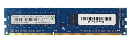 Mémoire RAM 1x 4GB Ramaxel NON-ECC UNBUFFERED DDR3 1600MHz PC3-12800 UDIMM | RMR5030KD68F9F