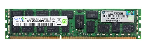 Mémoire RAM 1x 8GB Samsung ECC REGISTERED DDR3 1333MHz PC3-10600 RDIMM | M393B1K70DH0-CH9