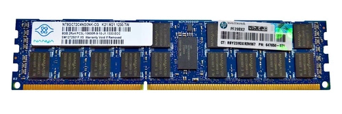 Mémoire RAM 1x 8GB Nanya ECC REGISTERED DDR3 1333MHz PC3-10600 RDIMM | NT8GC72C4NG0NK-CG