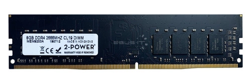 Mémoire RAM 1x 8GB 2-POWER NON-ECC UNBUFFERED DDR4 2666MHz PC4-21300 UDIMM | MEM9203S