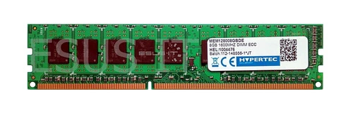 Mémoire RAM 1x 8GB HYPERTEC ECC UNBUFFERED DDR3 1600MHz PC3-12800 UDIMM | MEM128008GBDE