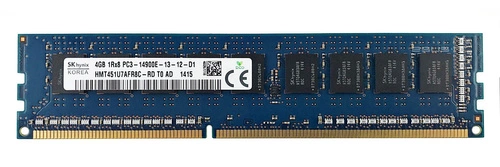Mémoire RAM 1x 4GB Hynix ECC UNBUFFERED DDR3 1866MHz PC3-14900 UDIMM | HMT451U7AFR8C-RD