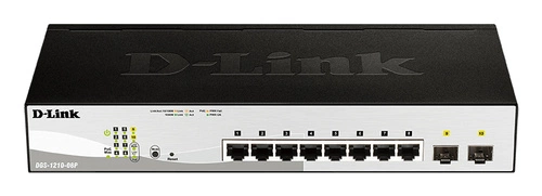 Commutateur D-Link DGS-1210-08P 8x 1Gb 2x SFP 45 W PoE