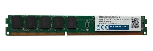 Mémoire RAM 1x 8GB HYPERTEC ECC UNBUFFERED DDR3 1600MHz PC3-12800 UDIMM | MEM128008GBDE-VLP