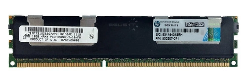 Mémoire RAM 1x 16GB Micron ECC REGISTERED DDR3 4Rx4 1066MHz PC3-8500 RDIMM | MT72JSZS2G72PZ-1G1