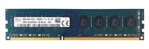 Mémoire RAM 1x 8GB Hynix NON-ECC UNBUFFERED DDR3 1600MHz PC3-12800 UDIMM | HMT41GU6DFR8A-PB
