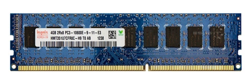 Mémoire RAM 1x 4GB Hynix ECC UNBUFFERED DDR3 1333MHz PC3-10600 UDIMM | HMT351U7CFR8C-H9
